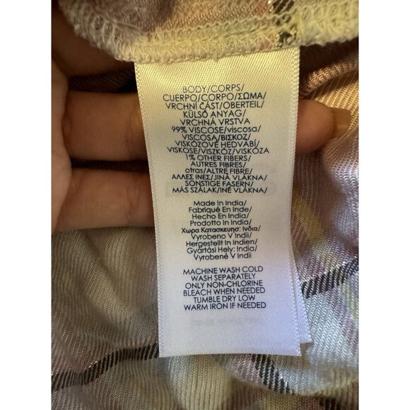 Chaps V Neck Long Sleeve Flannel Shirt Size Small Modern Designer Hiking Outdoor - Picture 11 of 16